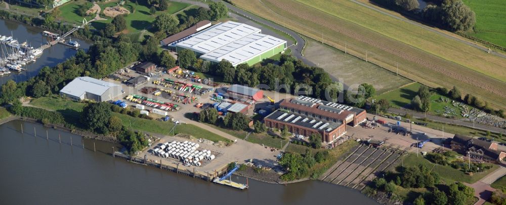 Luftbild Wedel - Tonnenhafen Wedel im Bundesland Schleswig-Holstein