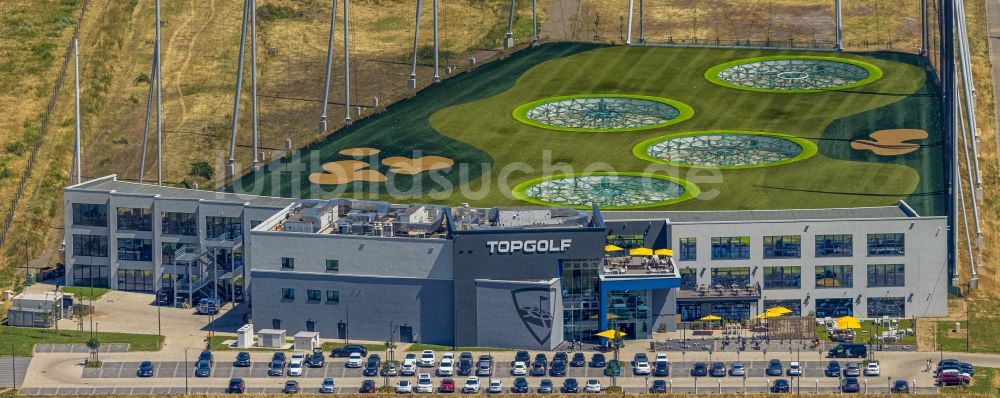 Luftaufnahme Oberhausen - Topgolf Anlage im BusinessPark.O in Oberhausen im Bundesland Nordrhein-Westfalen, Deutschland