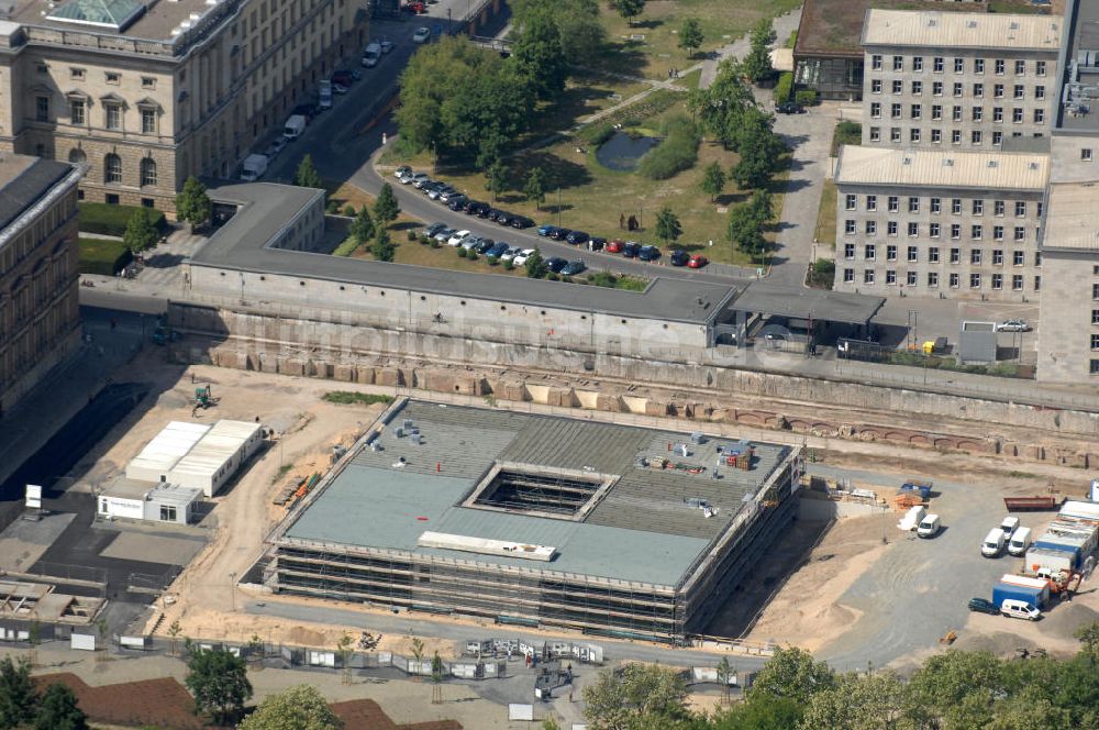 Berlin aus der Vogelperspektive: Topographie des Terrors Mahnmalneubau in Berlin