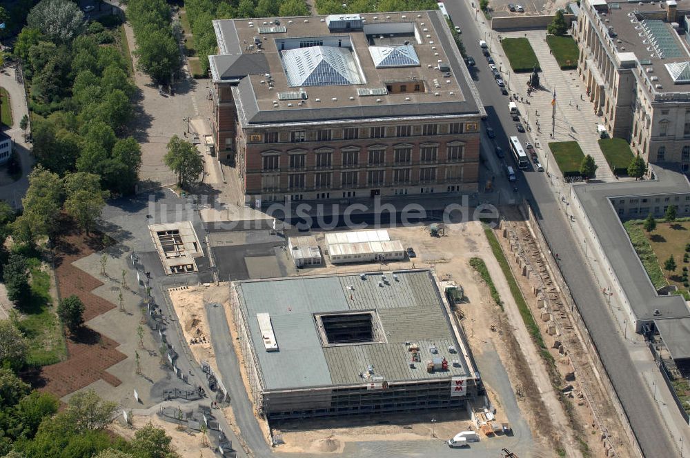 Berlin von oben - Topographie des Terrors Mahnmalneubau in Berlin