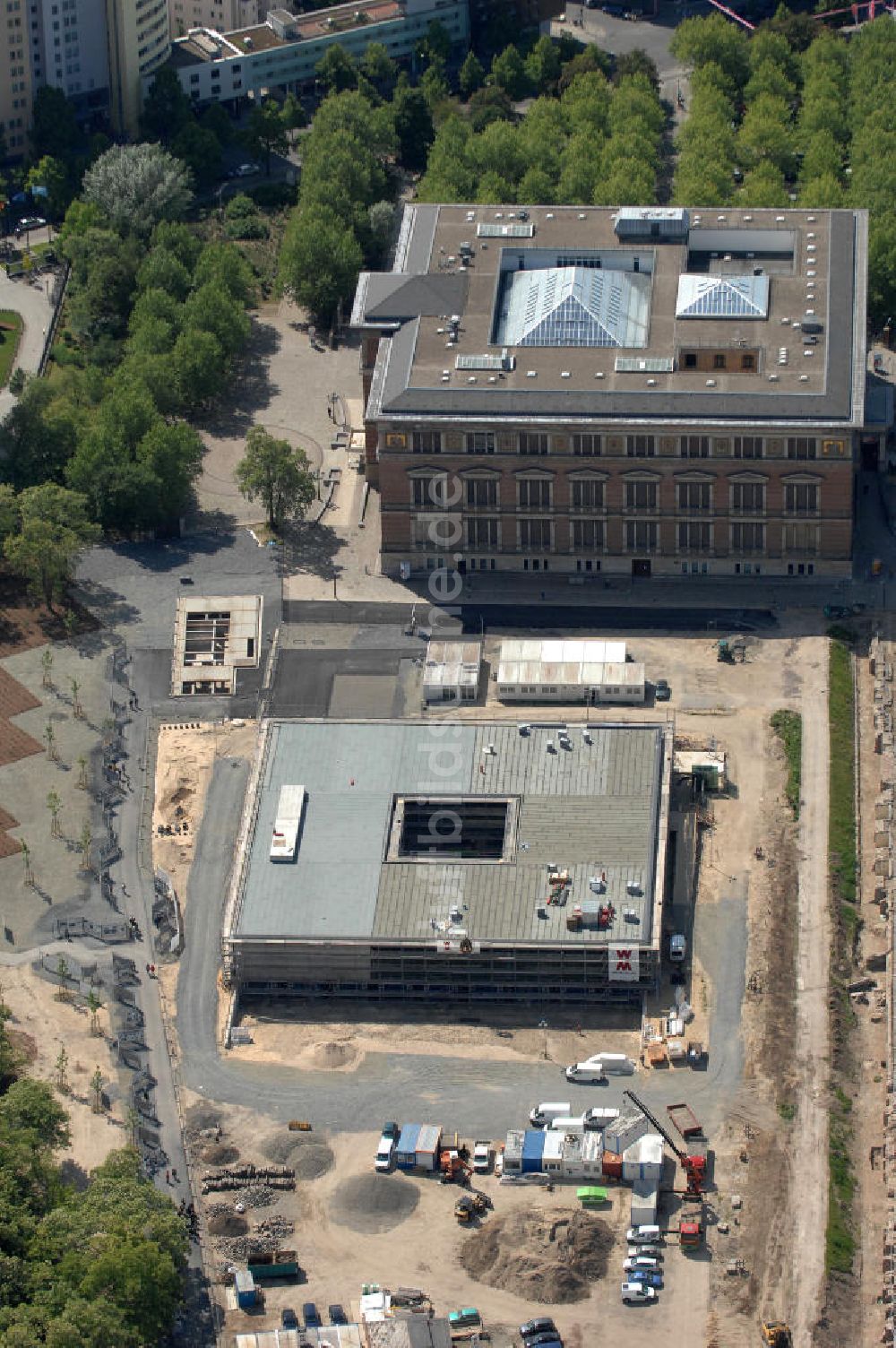 Luftbild Berlin - Topographie des Terrors Mahnmalneubau in Berlin