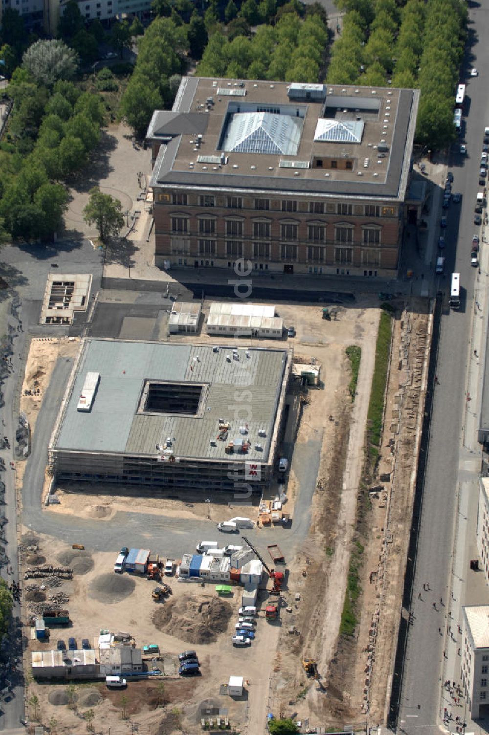 Luftaufnahme Berlin - Topographie des Terrors Mahnmalneubau in Berlin