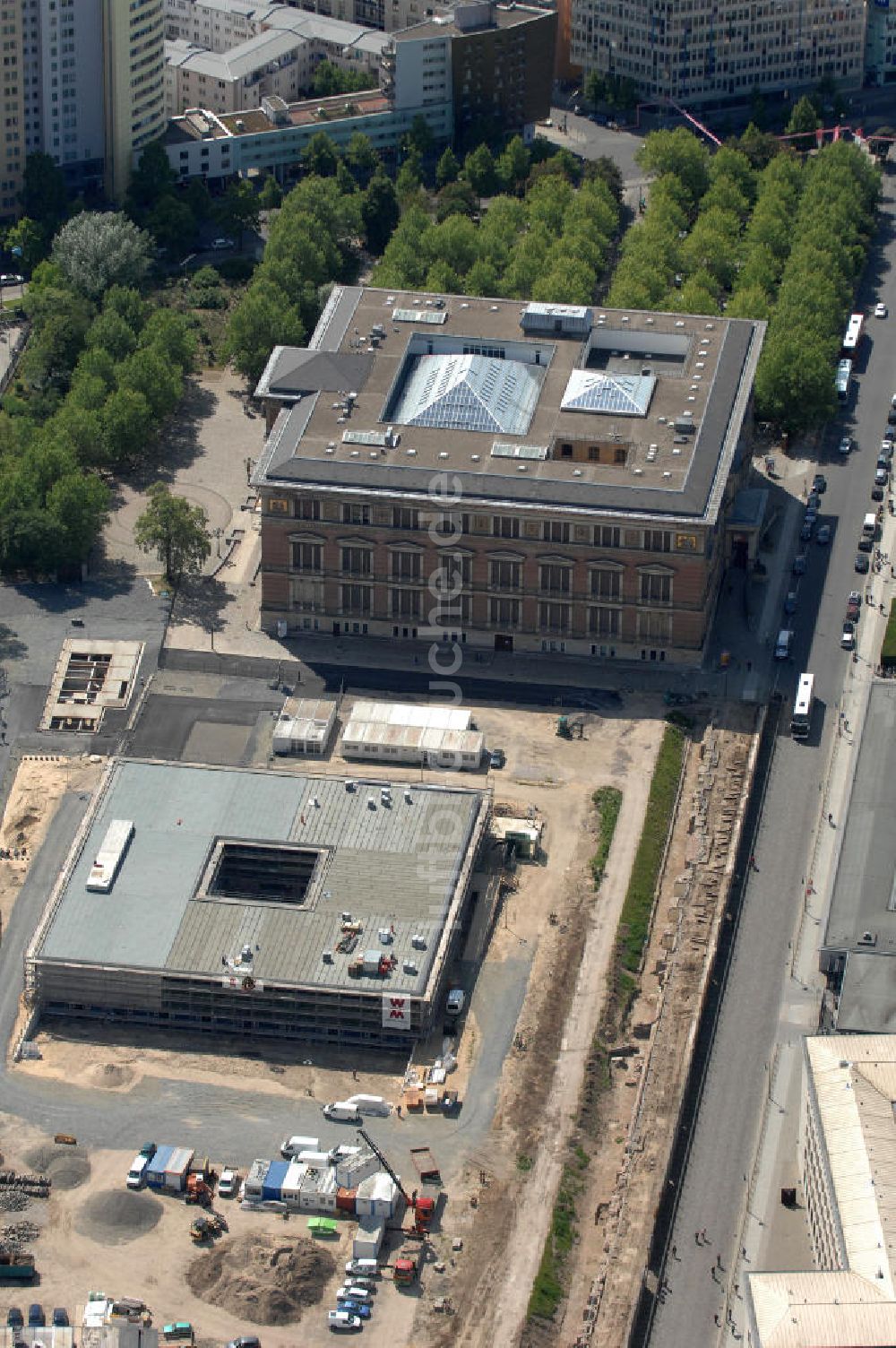 Berlin von oben - Topographie des Terrors Mahnmalneubau in Berlin