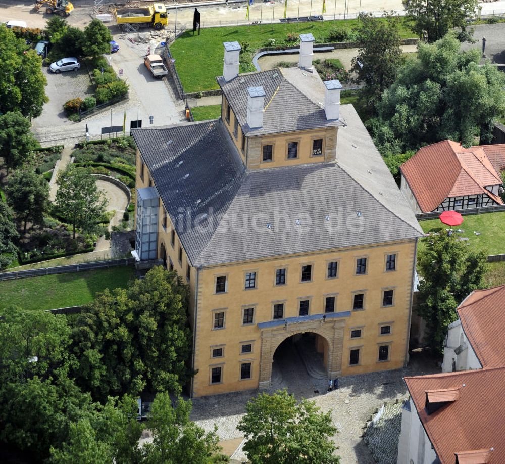 Zeitz aus der Vogelperspektive: Torhaus von Schloss Moritzburg in Zeitz, Sachsen-Anhalt