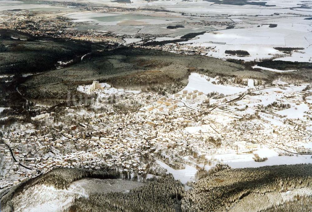 Friedrichroda / Thüringen von oben - Totale von Friedrichroda / Thüringen.