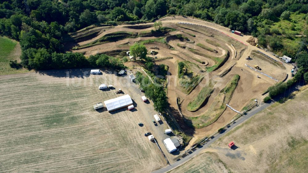 Luftaufnahme Kasbach-Ohlenberg - Trainingsgelände des Moto Cross Club Ohlenberg e.V. in Kasbach-Ohlenberg im Bundesland Rheinland-Pfalz, Deutschland