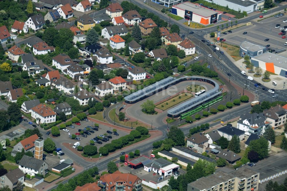 Luftbild Ronnenberg - Tram - Straßenbahn- Bahnhof in Ronnenberg im Bundesland Niedersachsen