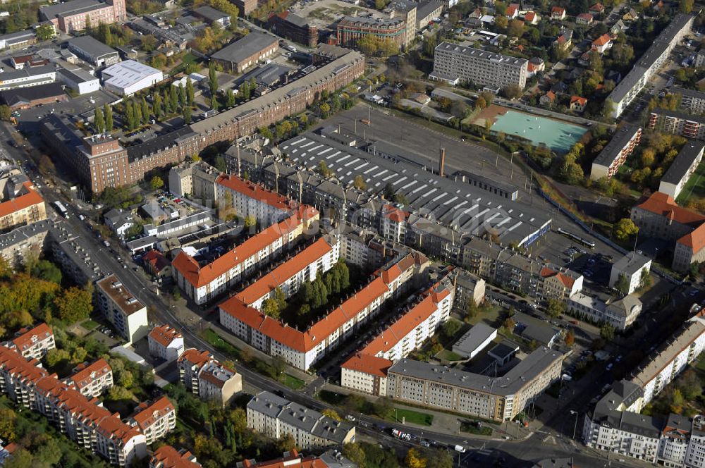 Luftbild Berlin - Tramdepot der BVG in Berlin Weissensee