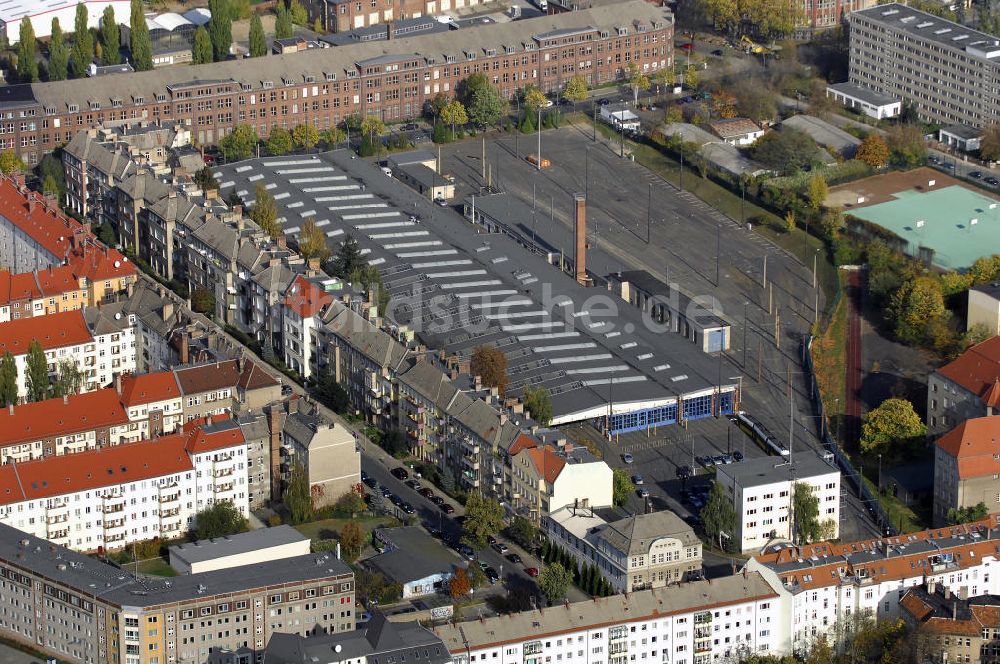 Luftbild Berlin - Tramdepot der BVG in Berlin Weissensee