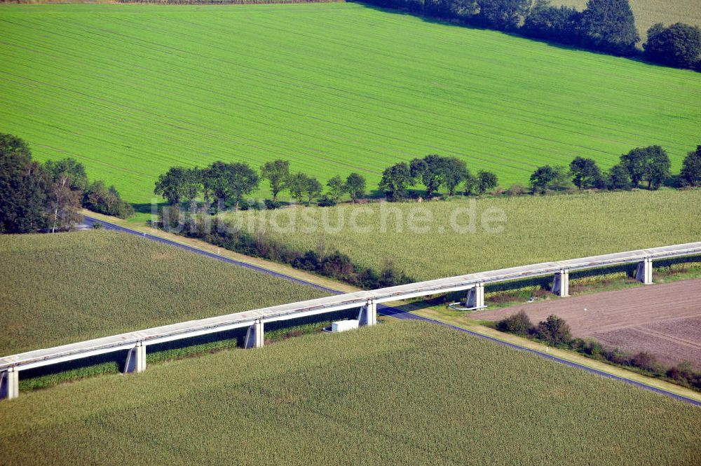 Dörpen von oben - Transrapid-Versuchsanlage Emsland bei Dörpen