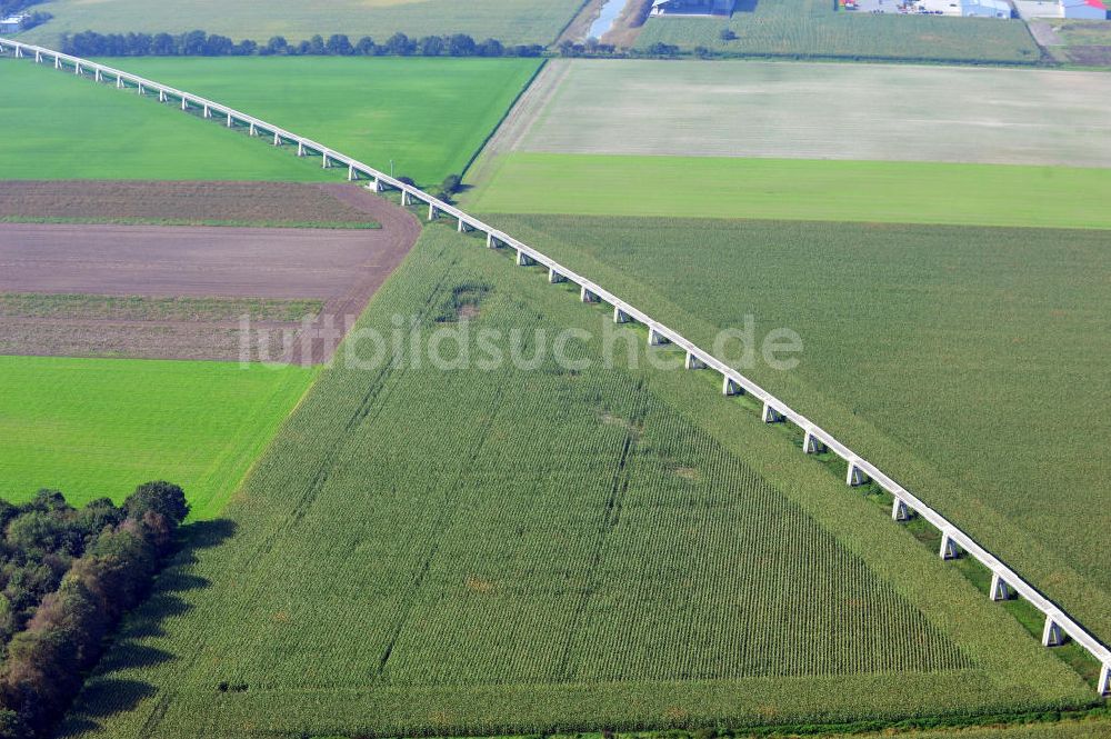 Dörpen von oben - Transrapid-Versuchsanlage Emsland bei Dörpen