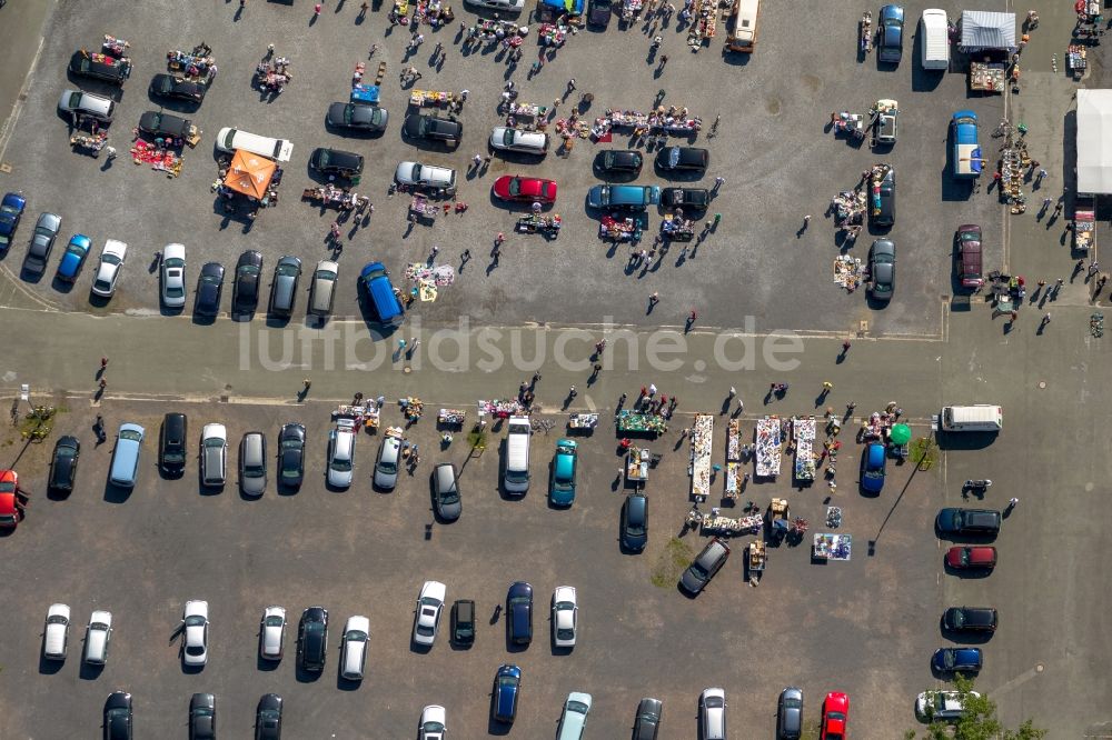 Hamm von oben - Trödelmarkt in Hamm im Bundesland Nordrhein-Westfalen