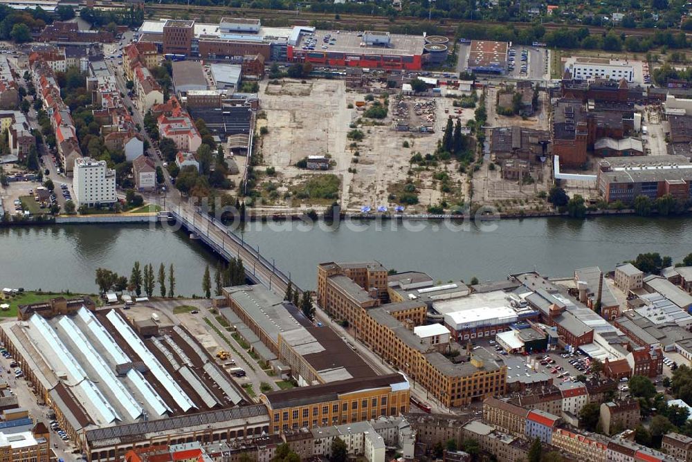 Berlin-Niederschöneweide von oben - Treskowbrücke