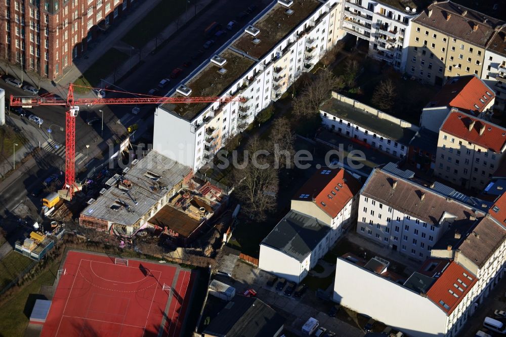 Berlin von oben - TRIACON project GmbH baut in der Victoriastadt Berlin-Lichtenberg 18 Wohneinheiten