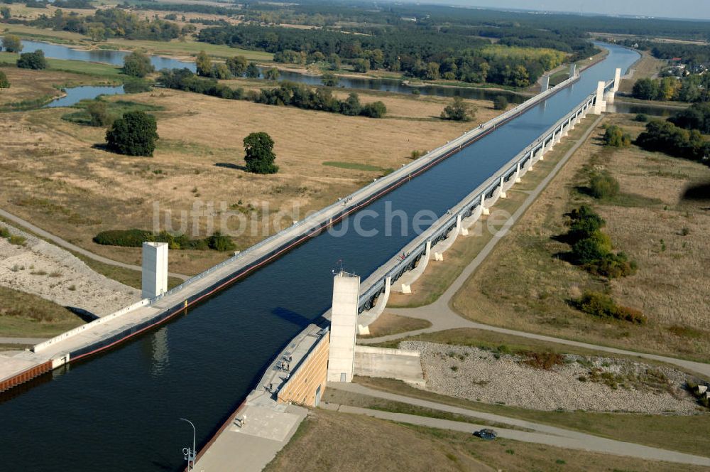 Luftaufnahme Hohenwarthe - Trogbrücke bei Rothensee / Hohenwarthe