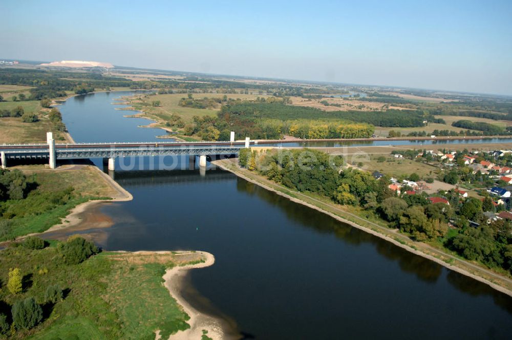 Luftbild Hohenwarthe - Trogbrücke bei Rothensee / Hohenwarthe