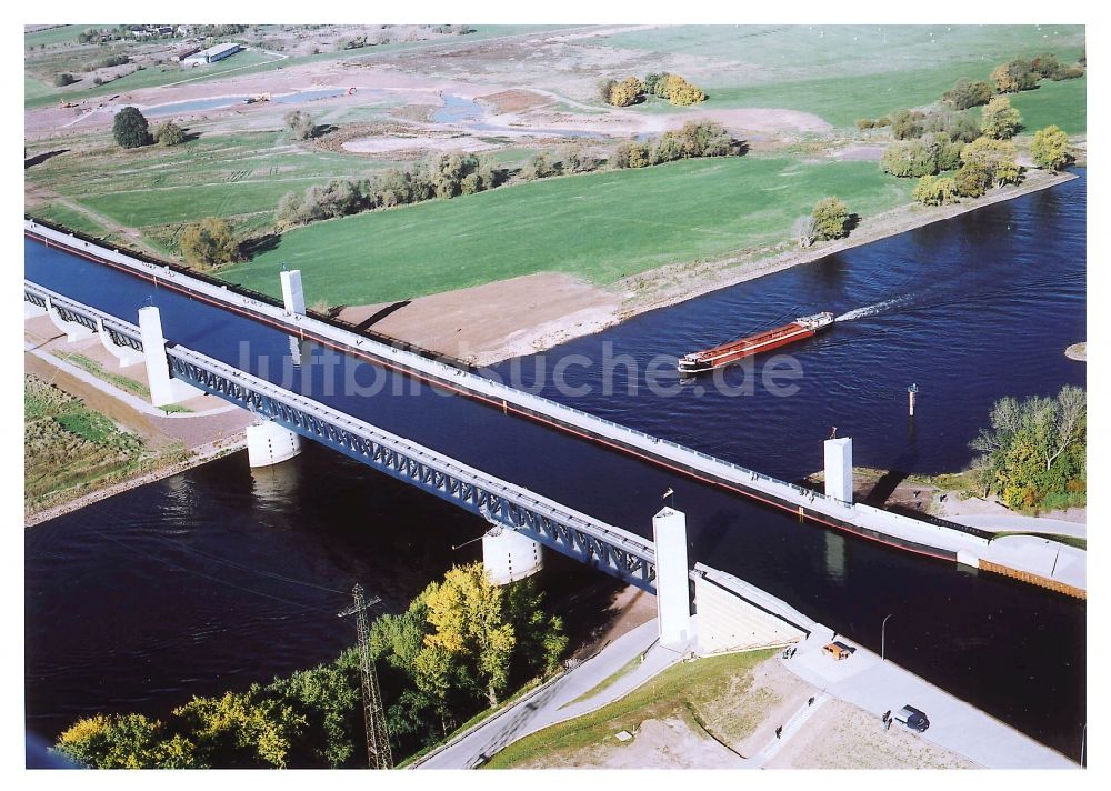 Luftbild Hohenwarthe - Trogbrücke am Wasserstraßenkreuz MD bei Hohenwarthe in Sachsen-Anhalt