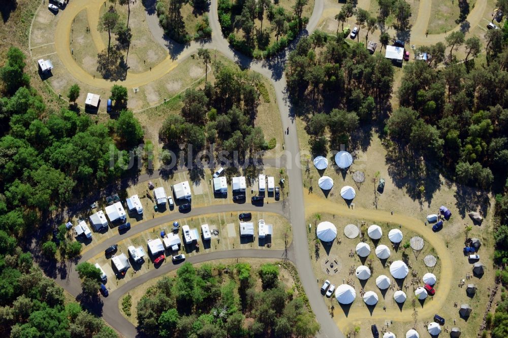 Luftbild Krausnick - Tropical Islands Campingplatz in Krausnick im Bundesland Brandenburg