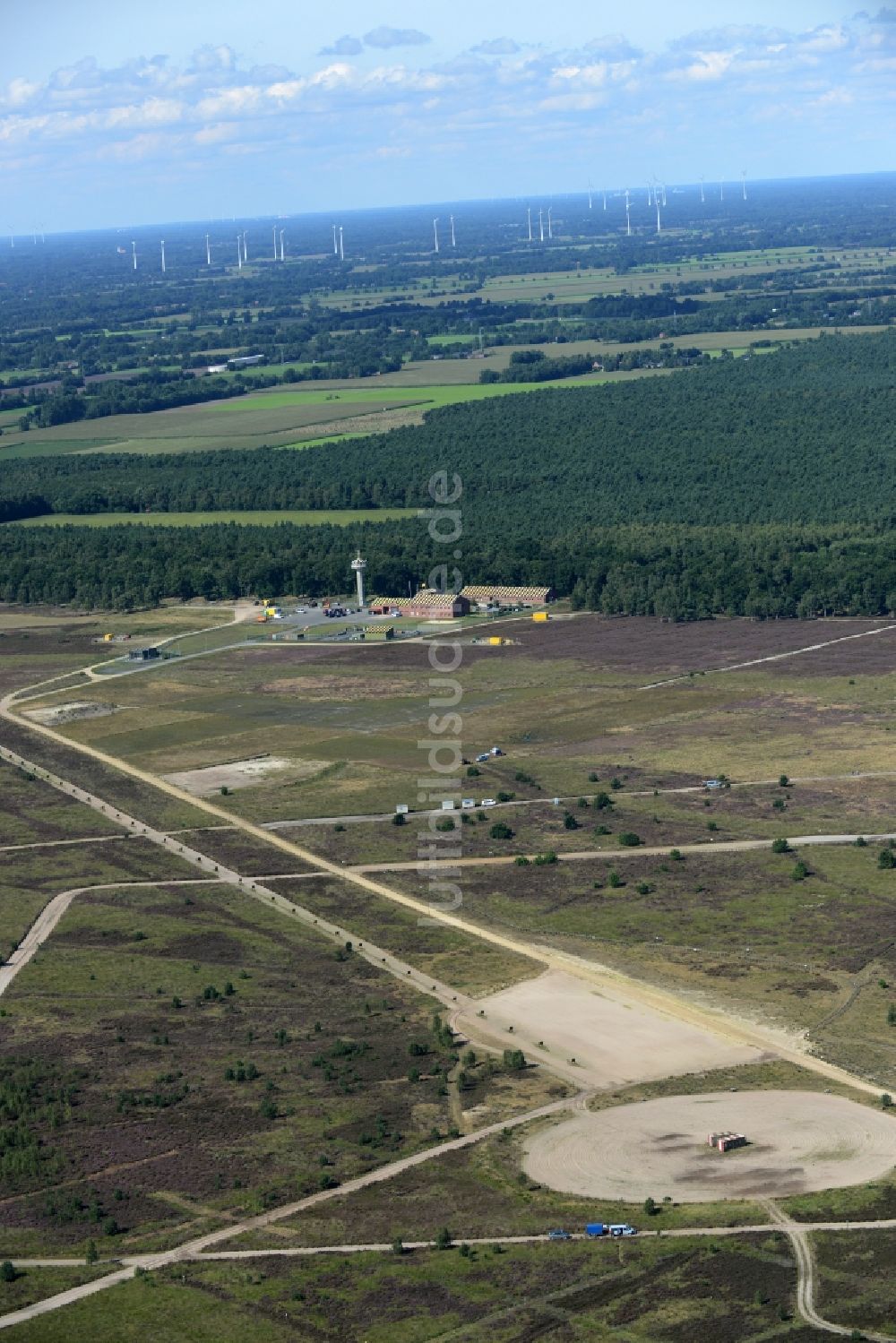 Luftbild Nordhorn - Truppenübungsplatz für Luft- / Bodenschießmanöver in Nordhorn im Bundesland Niedersachsen