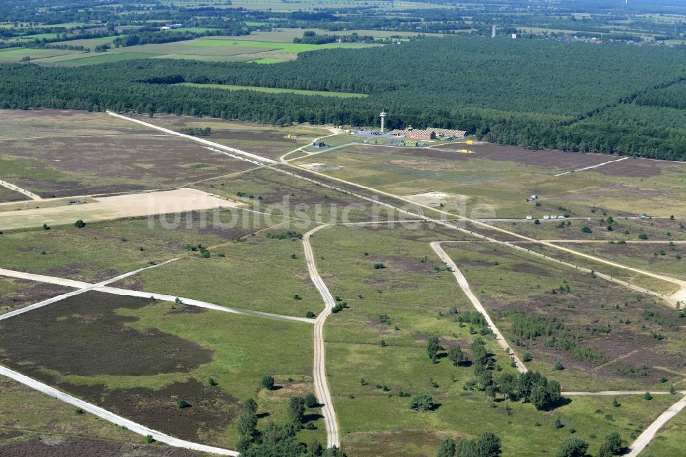 Nordhorn aus der Vogelperspektive: Truppenübungsplatz für Luft- / Bodenschießmanöver in Nordhorn im Bundesland Niedersachsen