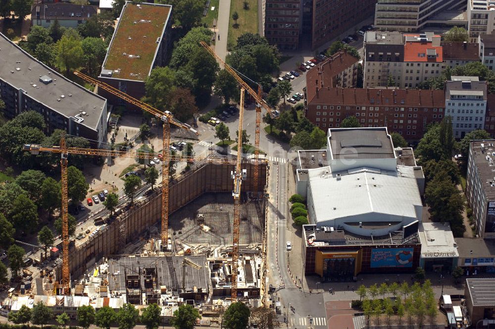 Luftbild Hamburg - TUI Operettenhaus mit Baustelle