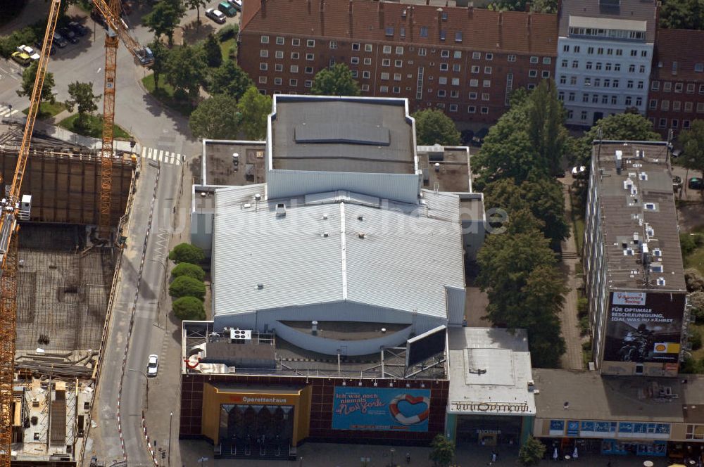 Hamburg von oben - TUI Operettenhaus mit Baustelle