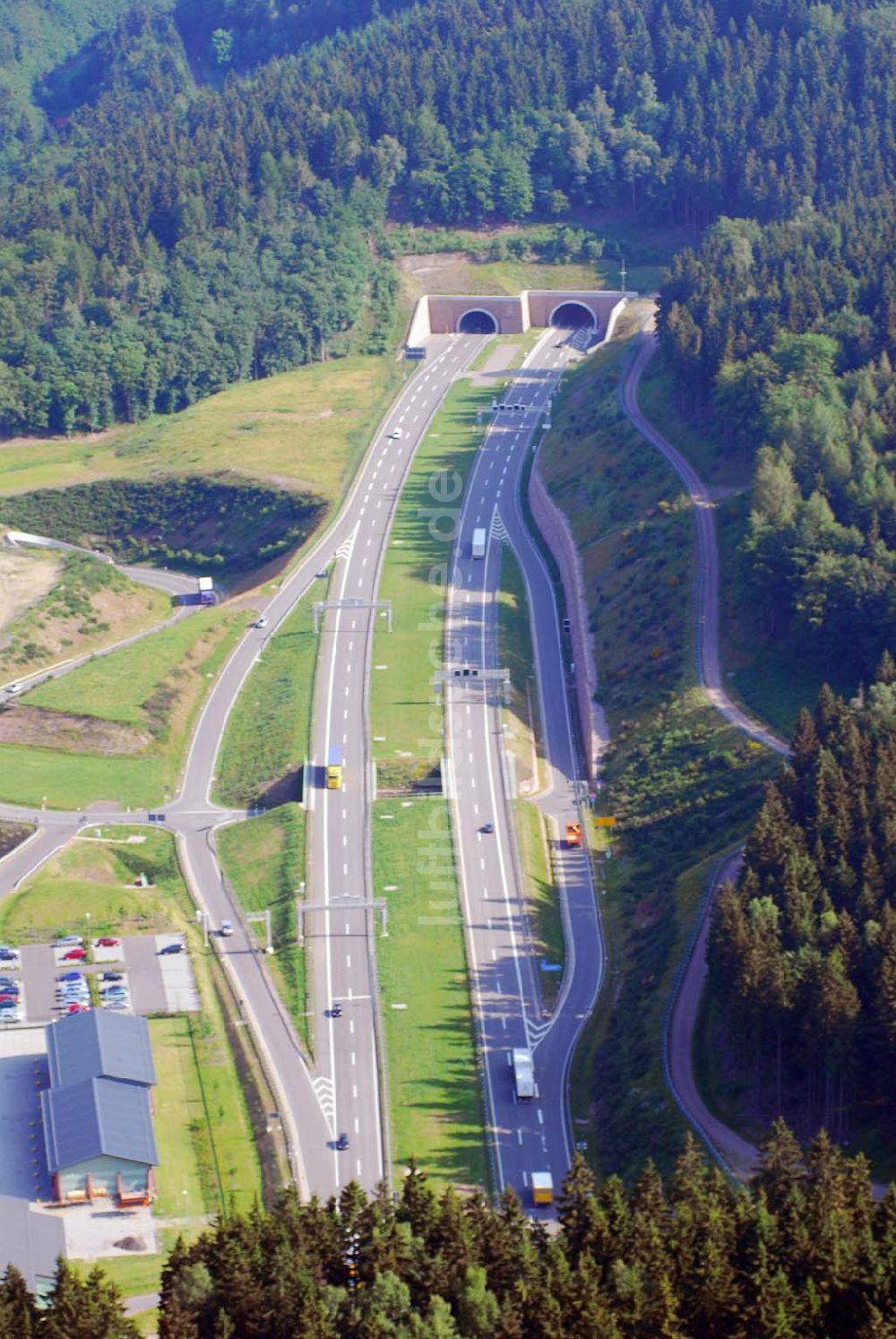 Luftbild Zella-Mehlis - Tunnel Berg Bock