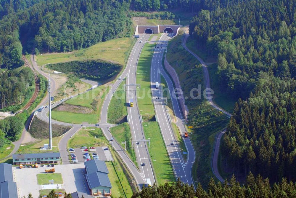 Luftaufnahme Zella-Mehlis - Tunnel Berg Bock