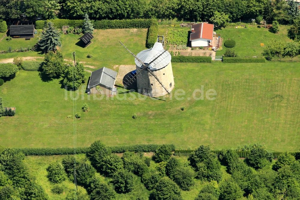 Luftaufnahme Weißensee - Turmwindmühle in Weißensee im Bundesland Thüringen