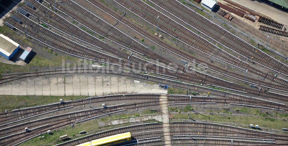 Luftbild Berlin-Friedrichsfelde - U-Bahn Betriebswerkstatt Friedrichsfelde in Lichtenberg