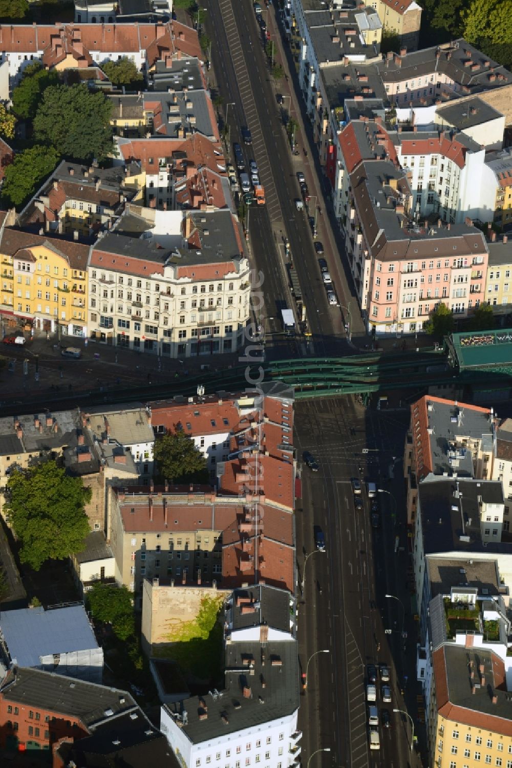 Berlin OT Prenzlauer Berg aus der Vogelperspektive: U-Bahnhof Eberswalder Straße im Ortsteil Prenzlauer Berg in Berlin