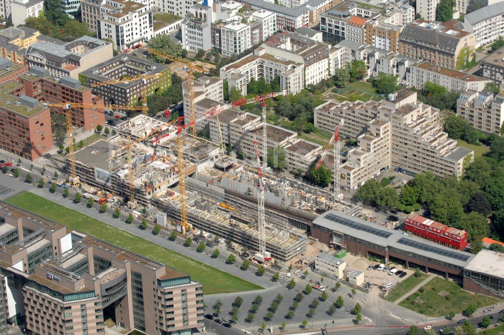 Luftaufnahme Berlin - U-Bahnhof Mendelssohn-Bartholdy-Park in Berlin-Mitte