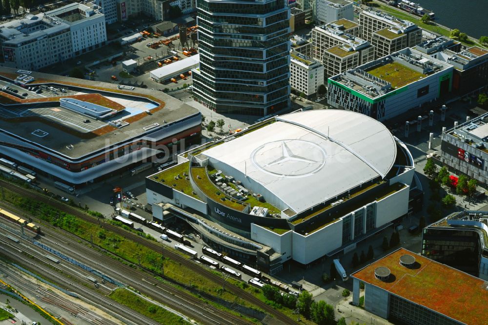 Berlin aus der Vogelperspektive: Uber Arena im Anschutz Areal im Stadtteil Friedrichshain in Berlin