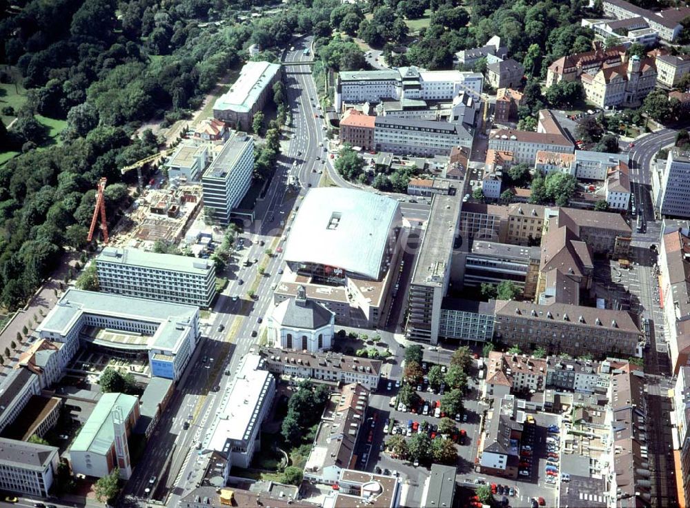 Luftaufnahme Kassel / Hessen - UFA-Filmtheater am Kasseler Kreisel.