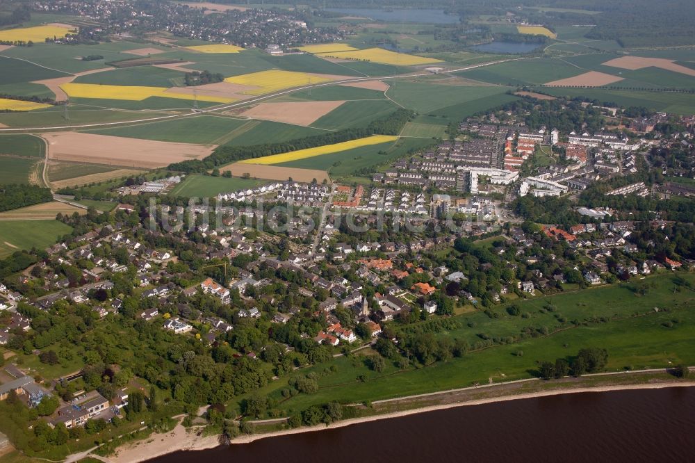 Düsseldorf aus der Vogelperspektive: Ufer des Flusses Rhein in Düsseldorf im Bundesland Nordrhein-Westfalen