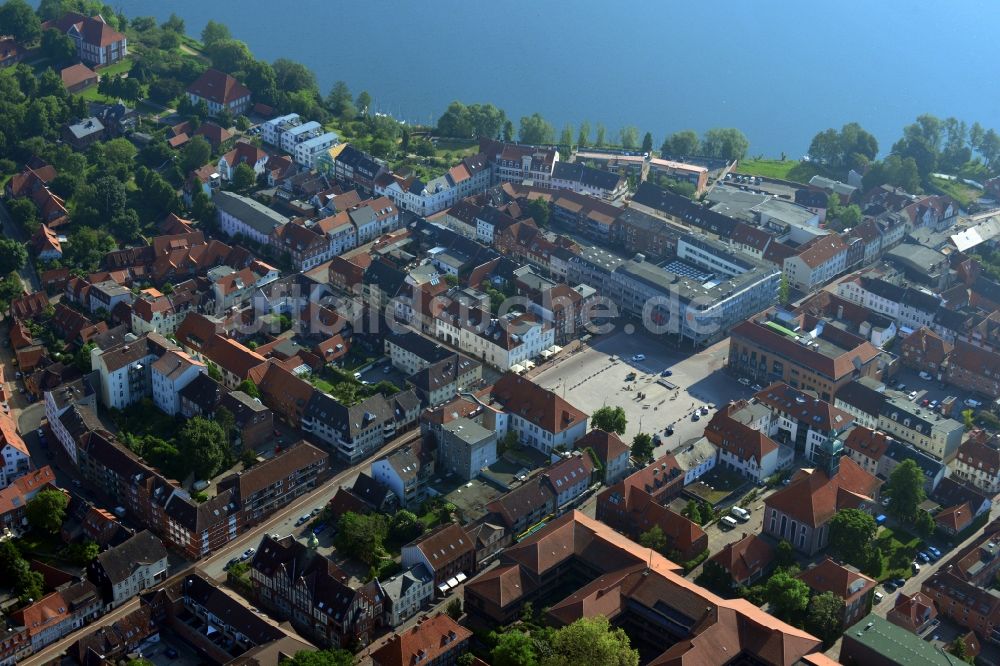 Ratzeburg von oben - Ufer von Ratzeburg im Bundesland Schleswig-Holstein