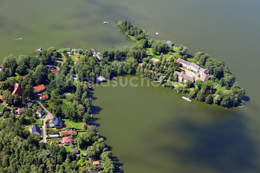 Teupitz von oben - Ufer des Teupitzer Sees bei Teupitz im Bundesland Brandenburg