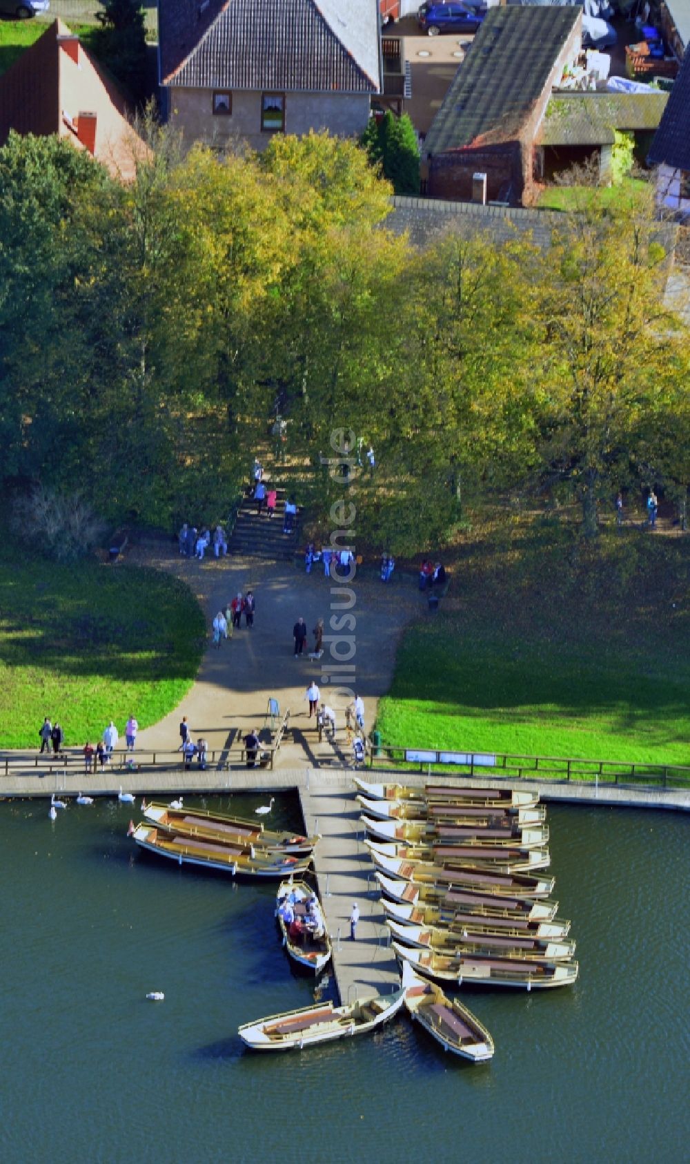 Luftaufnahme Wörlitz - Ufer zum Krägengraben in Wörlitz im Bundesland Sachsen-Anhalt