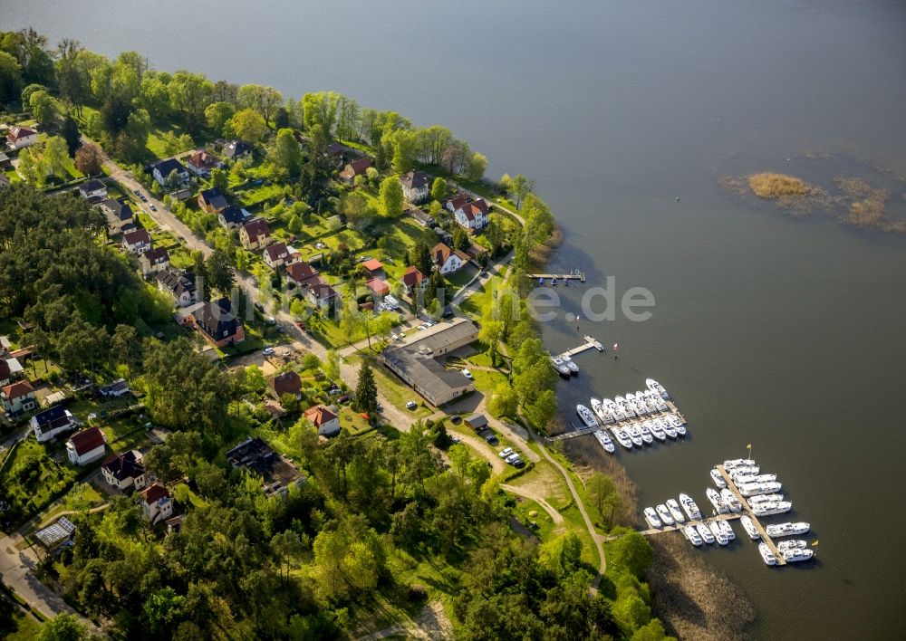 Luftaufnahme Fürstenberg/Havel - Ufer zum Röblinsee in Fürstenberg/Havel im Bundesland Brandenburg