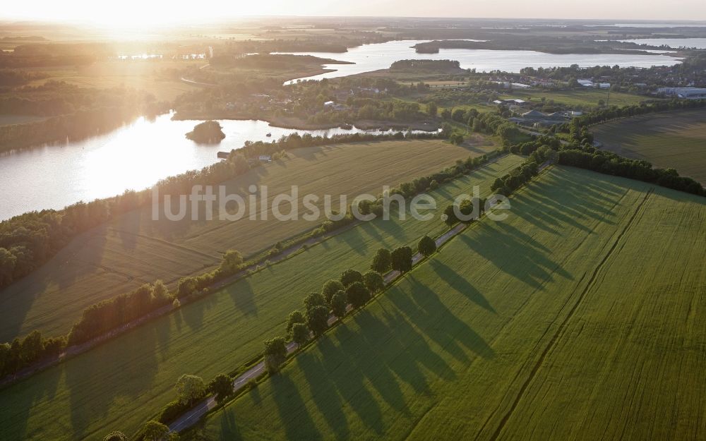 Rechlin von oben - Ufer zum Sumpfsee in Rechlin im Bundesland Mecklenburg-Vorpommern