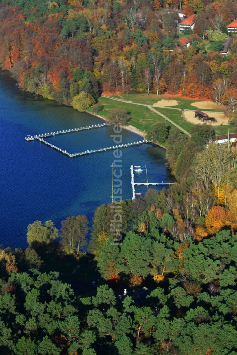 Luftbild Joachimsthal - Ufer zum Werbellinsee in Joachimsthal im Bundesland Brandenburg