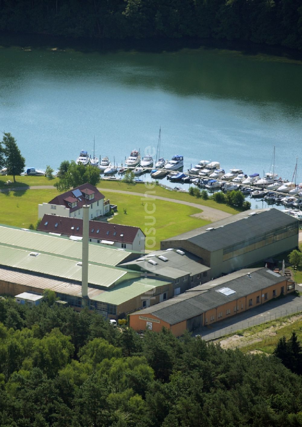 Joachimsthal von oben - Ufer zum Werbellinsee in Joachimsthal im Bundesland Brandenburg