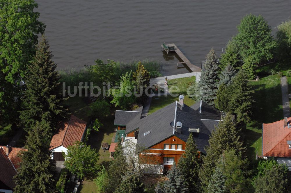 TEUPITZ aus der Vogelperspektive: Uferbebauung am Teupitzer See in Teupitz