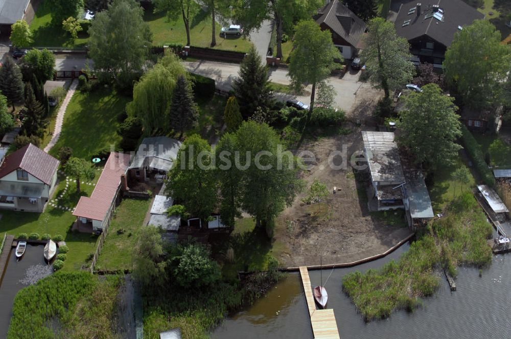 TEUPITZ aus der Vogelperspektive: Uferbebauung am Teupitzer See in Teupitz