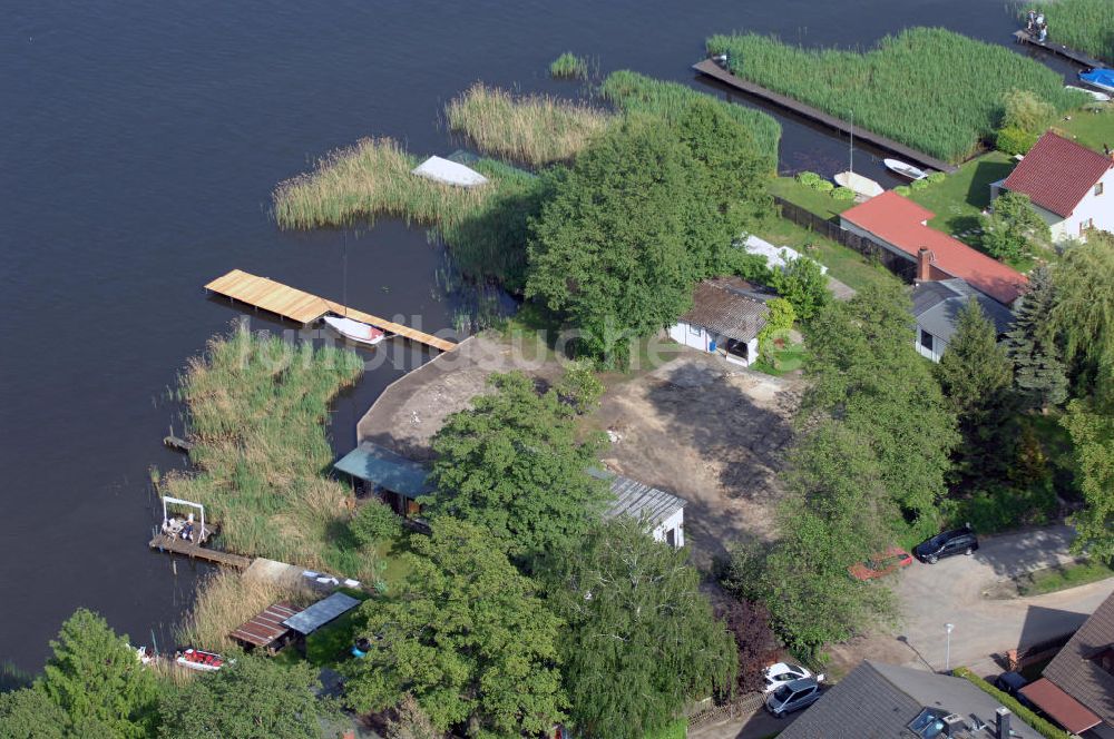 TEUPITZ aus der Vogelperspektive: Uferbebauung am Teupitzer See in Teupitz