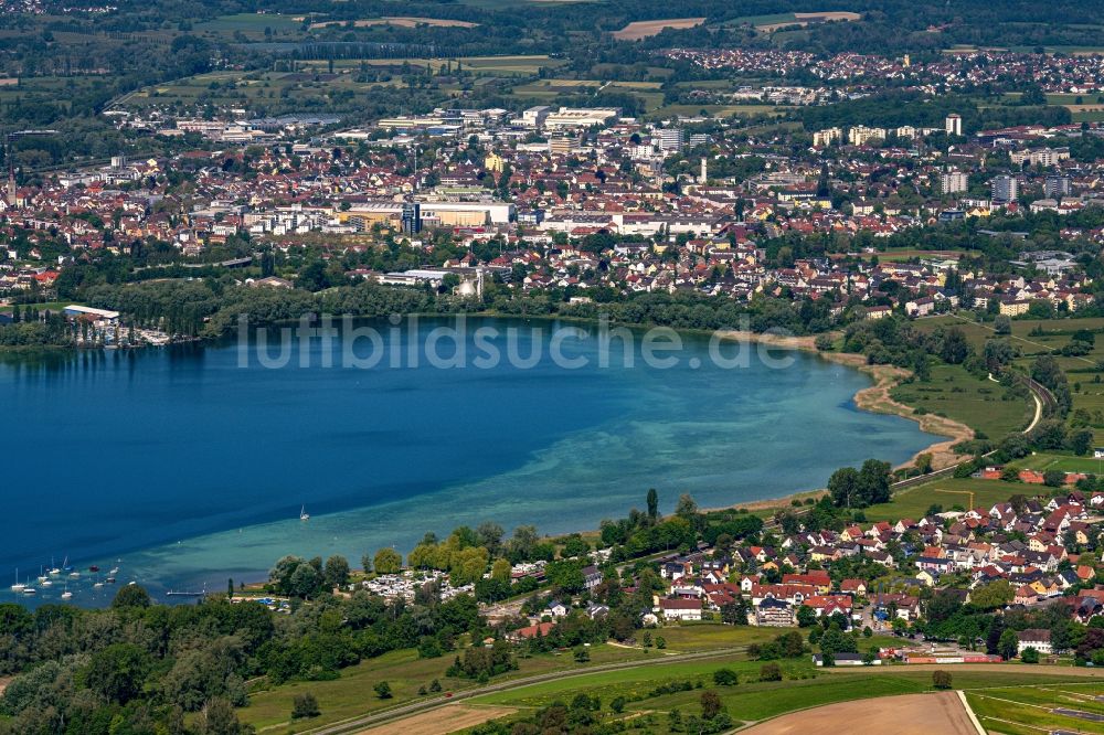 Radolfzell am Bodensee von oben - Uferbereich des Bodensee in Radolfzell am Bodensee im Bundesland Baden-Württemberg, Deutschland