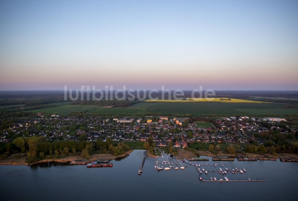 Luftbild Rechlin - Uferbereich der Kleinen Müritz in Rechlin im Bundesland Mecklenburg-Vorpommern