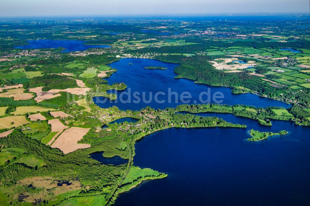 Timmdorf aus der Vogelperspektive: Uferbereiche des Behler See in Timmdorf im Bundesland Schleswig-Holstein, Deutschland