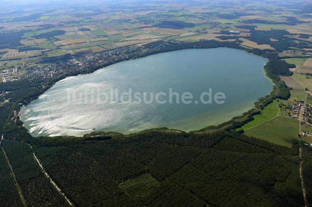 Luftbild Ahrendsee - Uferbereiche des Binnensees Arendsee bei Ziemdorf im Bundesland Sachsen-Anhalt