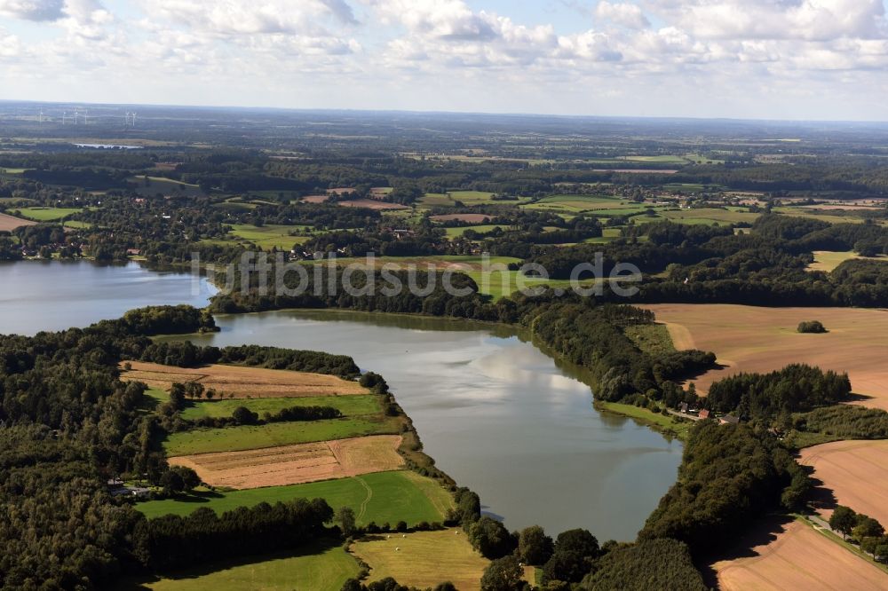 Luftaufnahme Westensee - Uferbereiche des Bossees in Westensee im Bundesland Schleswig-Holstein